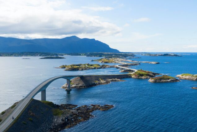 Paysage, pont, Norvège