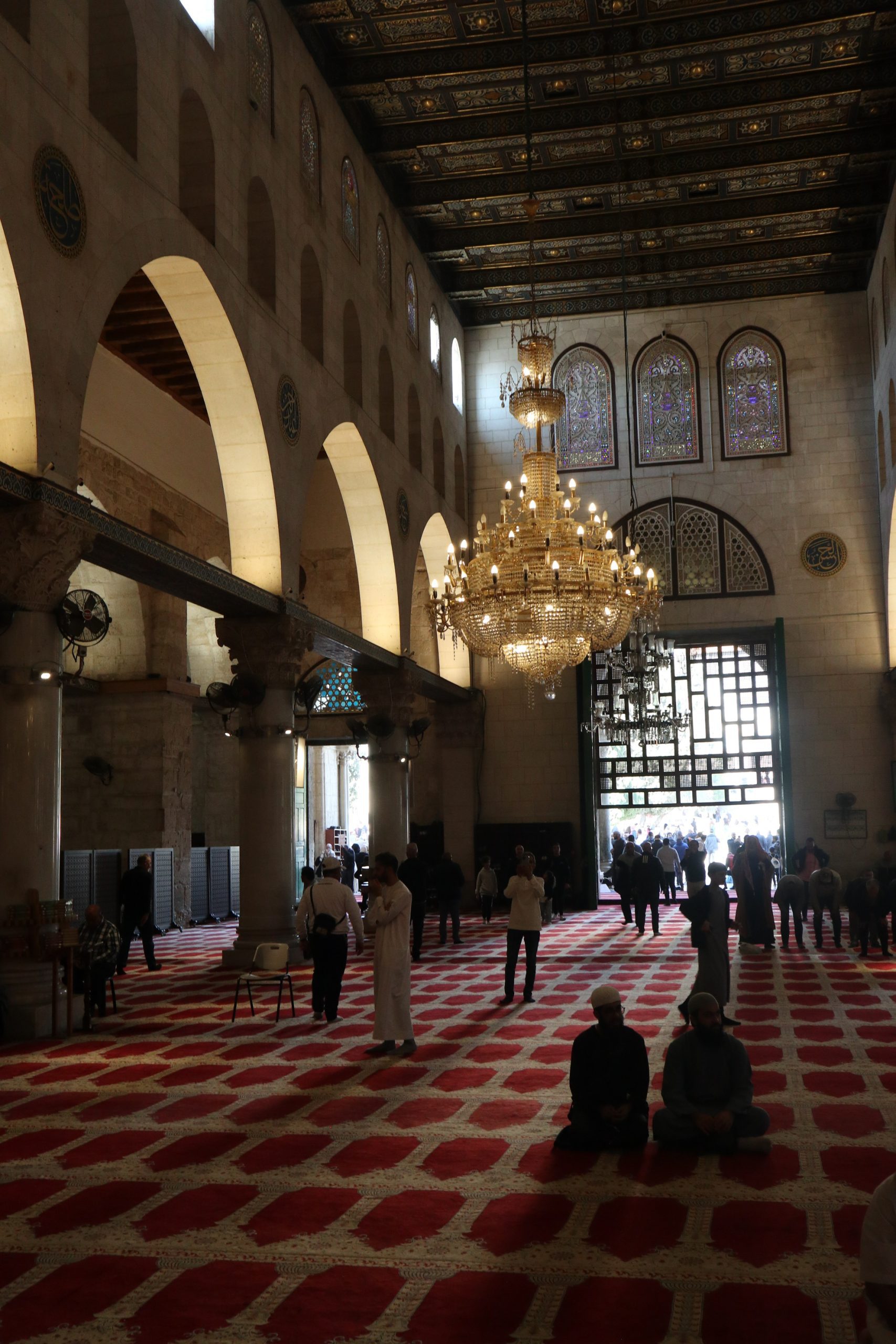 intérieur de la mosquée al aqsa