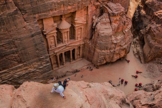 Petra vue du dessus Jordanie