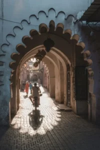 Rue pavée, Maroc, voyage