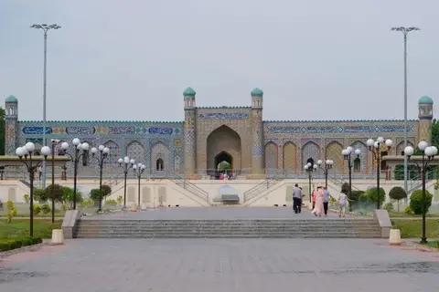 entrée d'un bâtiment ouzbek, Ouzbekistan