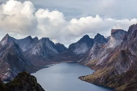 fjord vues du dessus, Norvège