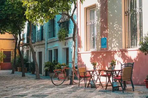 terrasse au soleil, Espagne, Voyage, Terres de Cultures