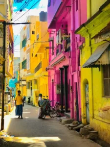 Rue colorée, Inde, Terres de Cultures
