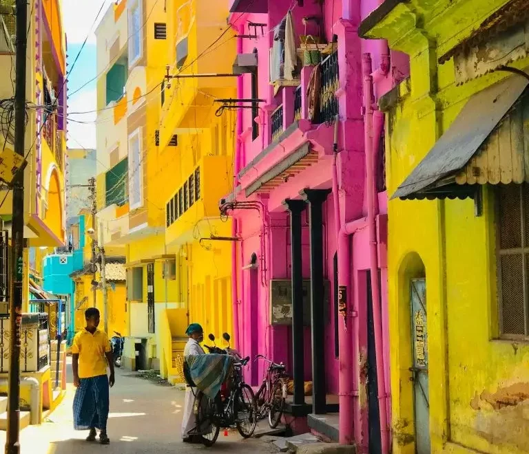 Rue colorée, Inde, Terres de Cultures