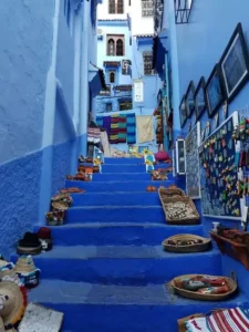 Chefchaouen Maroc, rues bleues