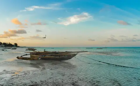 Zanzibar plage femme, voyageur